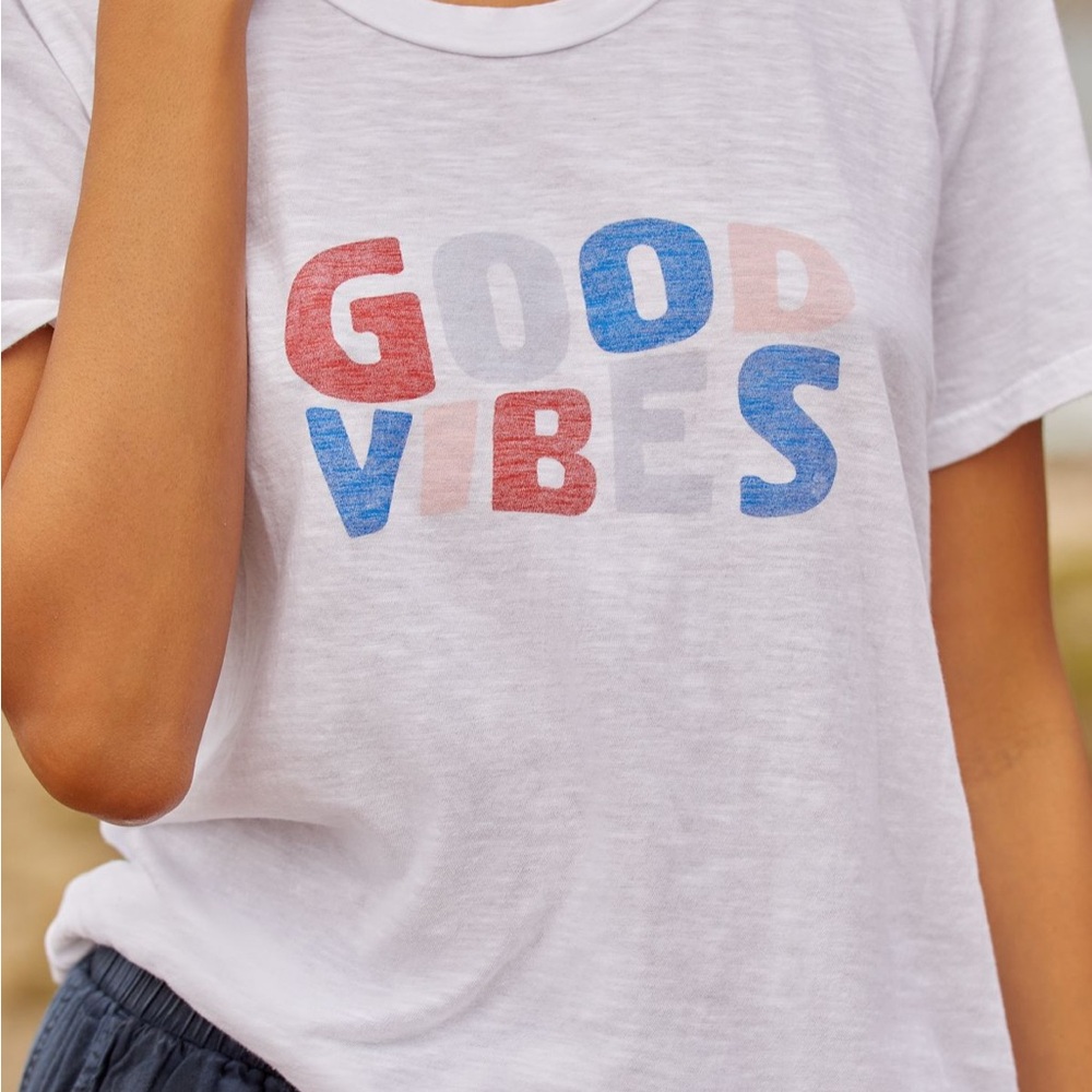 Sundry White 'Good Vibes' T-Shirt